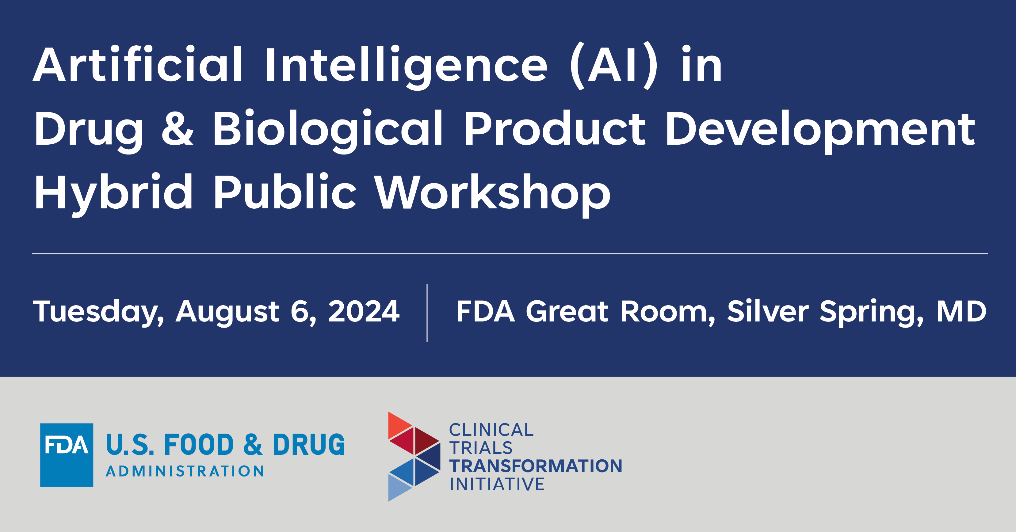 artificial intelligence in drug and biological product development hybrid public workshop - link